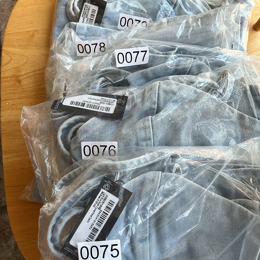 NWT PrettyLittleThing Lite Blue Wash Corset Panel Denim Mini Dress Size 6 - Picture 10 of 10